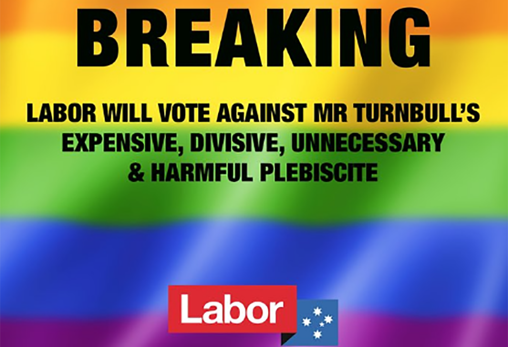 Same-sex marriage plebiscite blocked by Labor