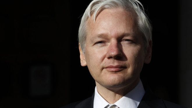 Julian Assange offers leaks to tech firms