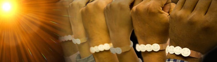 Colour Change Wristbands Can Measure Over-Exposure to UV Rays